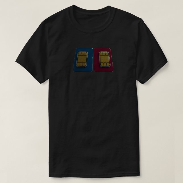 Zwei SIM-Karten T-Shirt (Design vorne)