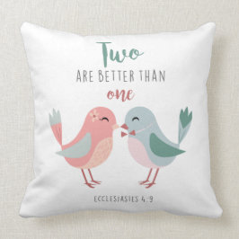 Zwei sind besser als ein Bible Verse Kissen