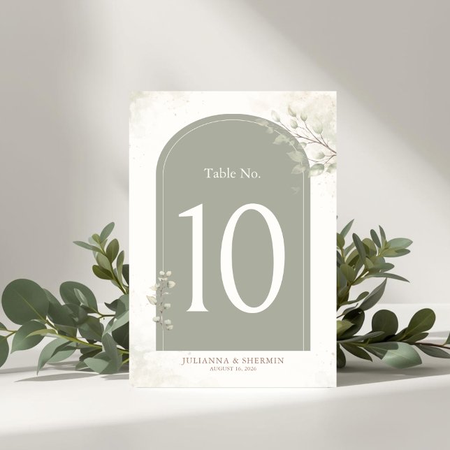 Zwei sind besser als einer Christliche Hochzeit  Tischnummer (Sage Green Wedding Table Numbers)