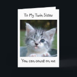 ZWEI SISTER ERZÄHLEN IHREN ALTERSGLÜCKLICHEN BIRTH KARTE<br><div class="desc">ZWEI SISTER-WÜNSCHT IHREN ALTERSFREUNDLICHEN BIRTHTAG NICHT (ZWEI SPASS WINKING KITTY STYLE)</div>