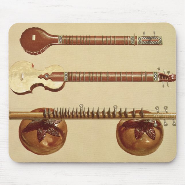 Zwei Sitars und ein rudra vina, Inder, 'vom Mousepad (Vorne)
