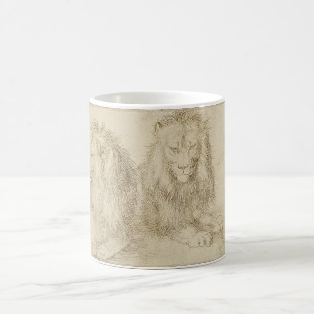 Zwei Sitzbänke (Wildtiere) (Albrecht Durer) Kaffeetasse (Mittel)