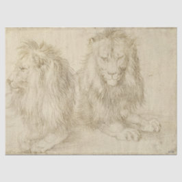 Zwei Sitzbänke (Wildtiere) (Albrecht Durer) Seidenpapier