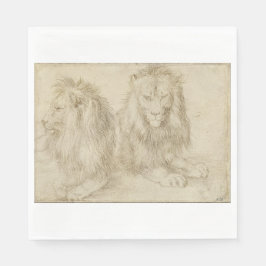 Zwei Sitzbänke (Wildtiere) (Albrecht Durer) Serviette