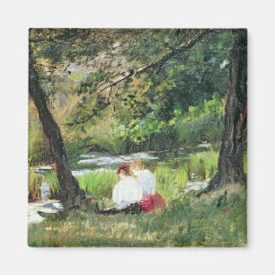 Zwei sitzende Frauen Magnet