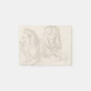 Zwei sitzende Löwen Albrecht Durer Post-it Klebezettel