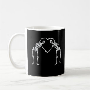 Zwei Skeleton Hearts Hands Classic Kaffeetasse