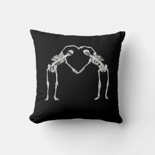 Zwei Skeleton Hearts Hands Classic Kissen