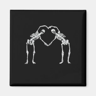Zwei Skeleton Hearts Hands Classic Magnet