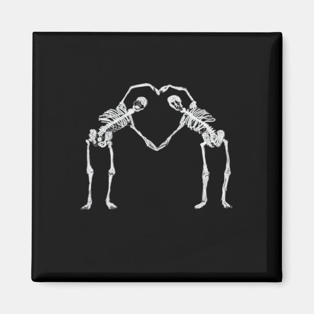 Zwei Skeleton Hearts Hands Classic Magnet (Vorne)