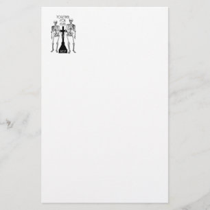 Zwei Skelette in Liebe Briefpapier