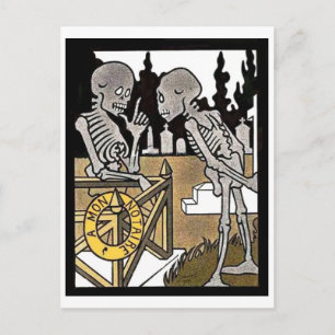Zwei Skelette Postkarte