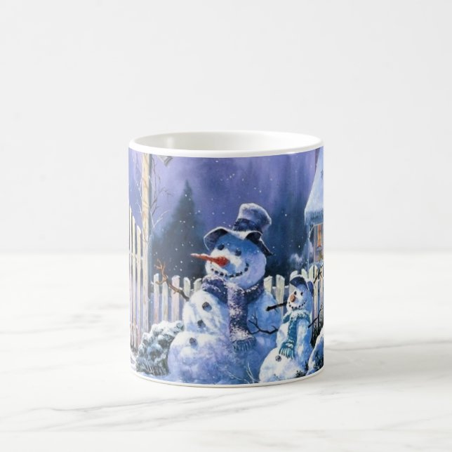 Zwei Snowmen-Kaffee-Tasse Tasse (Mittel)