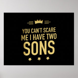 Zwei Söhne Funny Mütter Tag Geschenk für Mutter ih Poster