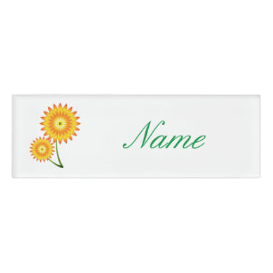 Zwei Sonnenblumen-Pflanze Thunder_Cove Namenschild