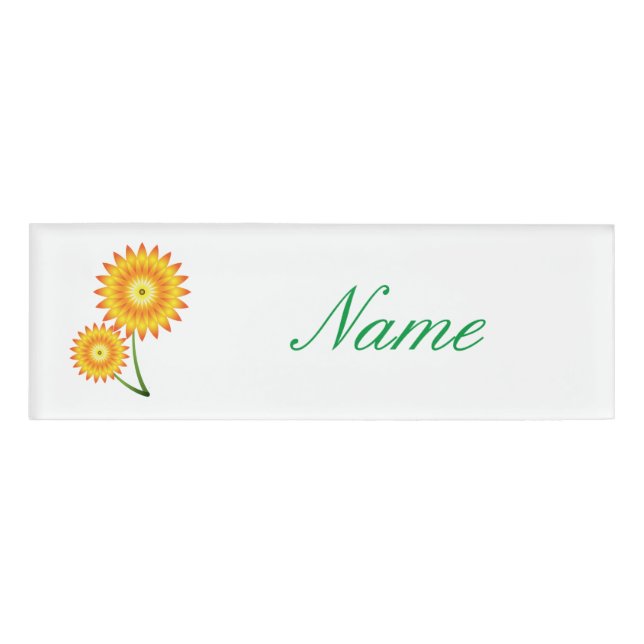 Zwei Sonnenblumen-Pflanze Thunder_Cove Namenschild (Vorderseite)