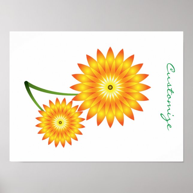 Zwei Sonnenblumen-Pflanze Thunder_Cove Poster (Vorne)