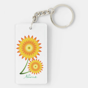 Zwei Sonnenblumen-Pflanze Thunder_Cove Schlüsselanhänger