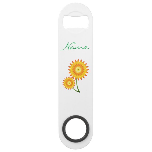 Zwei Sonnenblumen-Pflanze Thunder_Cove Speed Flaschenöffner (Vorderseite)