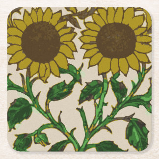 Zwei Sonnenblumen Rechteckiger Pappuntersetzer