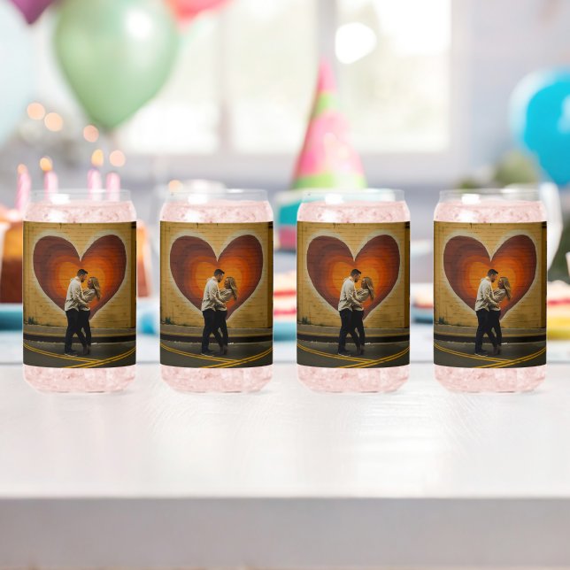 Zwei Soule, ein Herz" Personalisierte Hochzeitsbri Dosenglas (Insitu (Geburtstag))