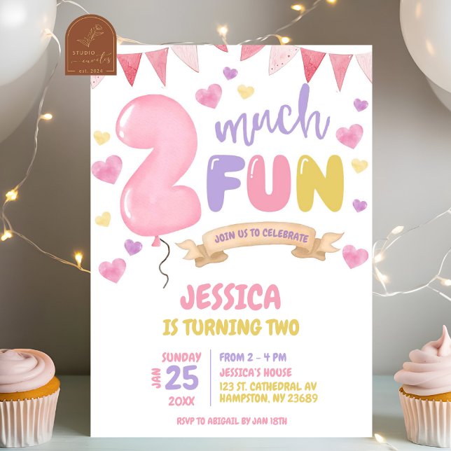 Zwei Spaß GIrl Geburtstag Einladung (Von Creator hochgeladen)