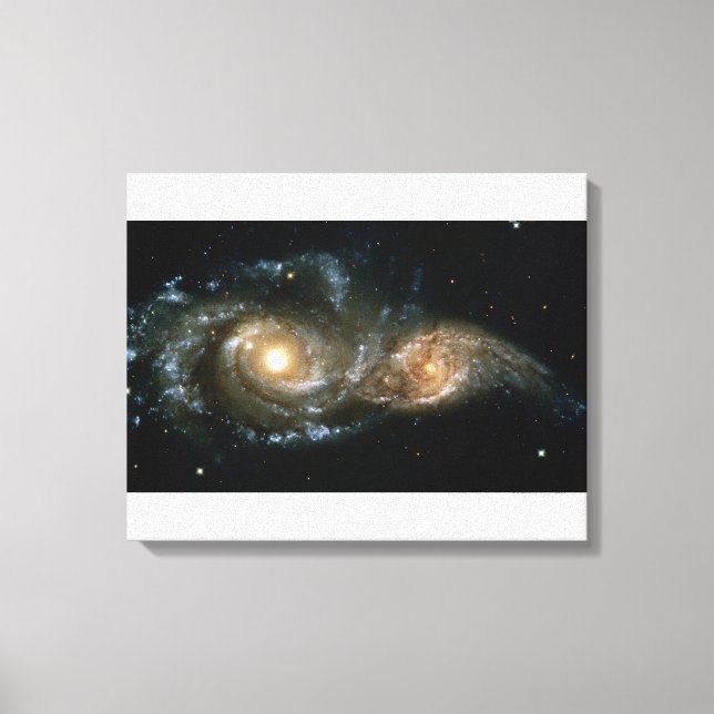 Zwei Spiralgalaxien Leinwanddruck (Vorderseite)