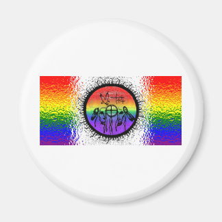 Zwei Spirit Flag Glasdesign Magnet