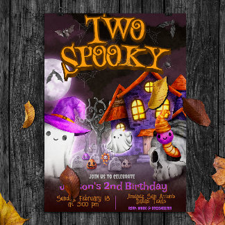 Zwei Spooky - 2. Geburtstag Einladung