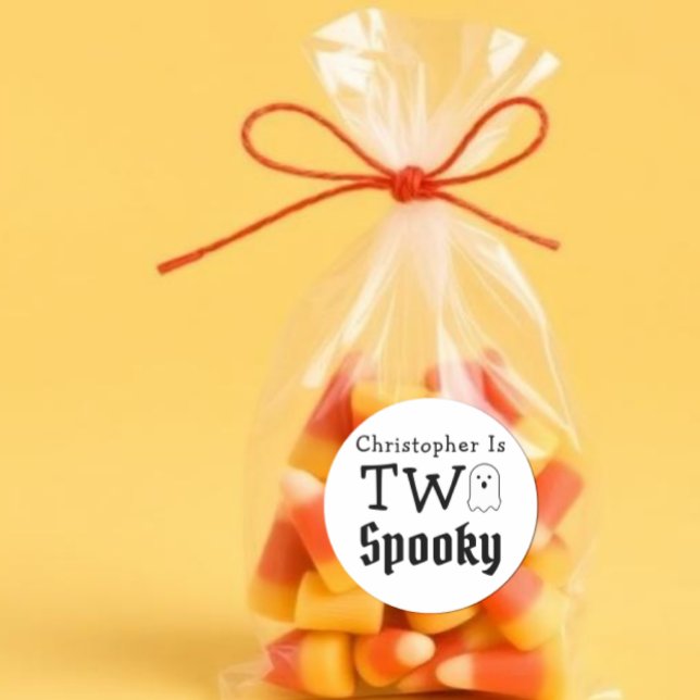 Zwei Spooky 2. Geburtstag Runder Aufkleber (Von Creator hochgeladen)