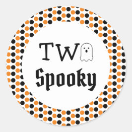 Zwei Spooky 2. Geburtstag Runder Aufkleber