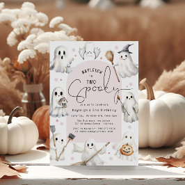 Zwei Spooky 2. Geburtstags-Party Einladung