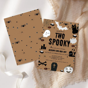 Zwei Spooky Ghost Halloween 2. Geburtstags-Party Einladung