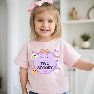 Zwei Spooky Ghost Halloween Baby T-shirt