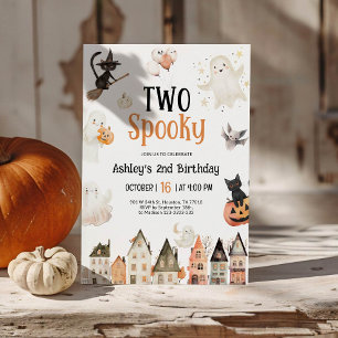 Zwei Spooky Halloween 2. Geburtstag Einladung