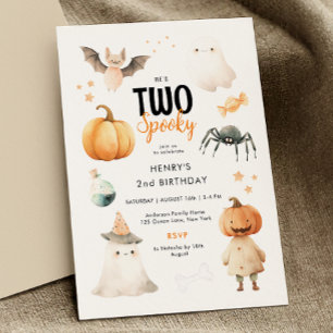Zwei Spooky Halloween 2. Geburtstag Einladung