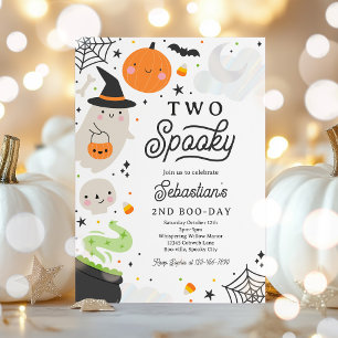 Zwei Spooky Halloween Bly Ghost 2. Geburtstags-Par Einladung