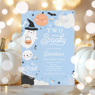 Zwei Spooky Halloween Bly Ghost 2. Geburtstags-Par Einladung