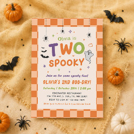 Zwei spooky Halloween-Geist 2. Geburtstagseinladun Einladung