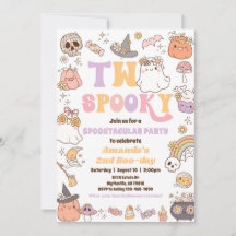 Zwei Spooky Halloween Ghost Einladung