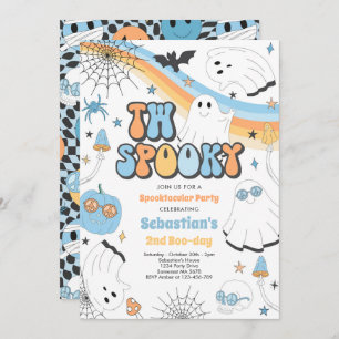 Zwei Spooky Halloween Groovy Ghost 2. Geburtstag Einladung