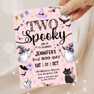 Zwei Spooky Niedlich Ghost Girl Halloween 2. Gebur Einladung