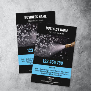 Zwei Sprachen Druck waschen Power Waschabdeckung Flyer