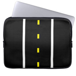 Zwei-Spuren-Straßen-Tablett-Hülle (Schwarz & Weiß) Laptopschutzhülle