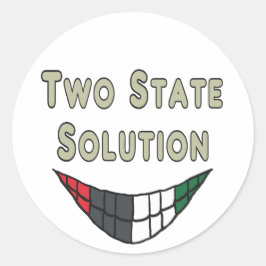 Zwei Staat Lösung Runder Aufkleber