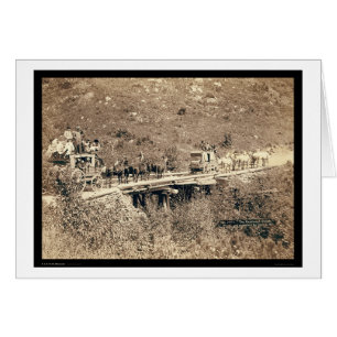 Zwei Stagecoaches Passing Black Hills WY 1889