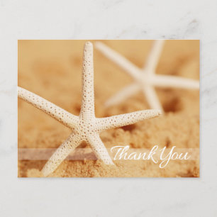 Zwei Starfish Danke Postcard Postkarte