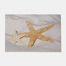 Zwei Starfish im Sand groß Fußmatte