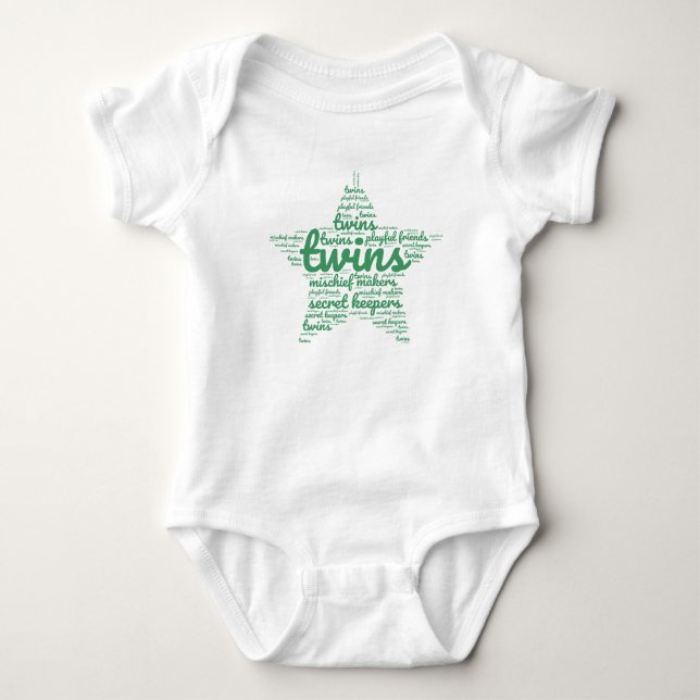 Zwei-Sterne-Design Baby Strampler (Vorderseite)