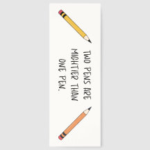 Zwei Stifte sind mächtiger als ein Stift